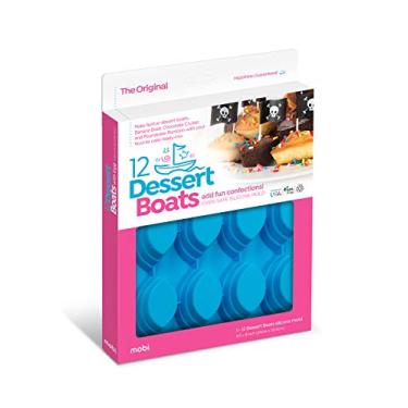 Imagem de Mobi 12 moldes de silicone para barcos de sobremesa, azul
