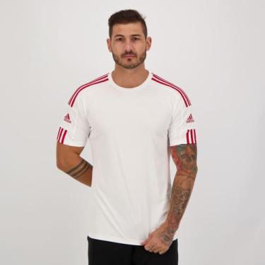 Imagem de Camiseta Adidas Squadra 21 Branca E Vermelha