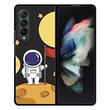 Imagem de Adorável e engraçado astronauta para Samsung Galaxy Z Fold 4 5G Z Fold 3 Hard PC Phone Case, FOLD, BKB08, para Samsung Z Fold4 5G