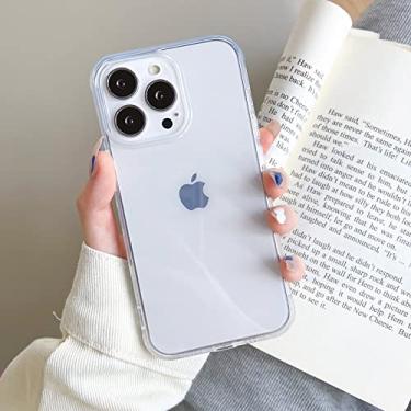 Imagem de Capa de telefone transparente colorida para iPhone 14 13 12 11 Pro Max XR XS X 8 7 Plus SE 3 Mini capa traseira de silicone macio, transparente, para iPhone 8 ou 7