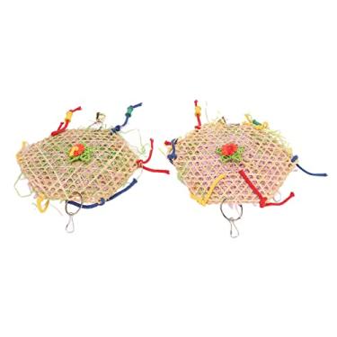 Imagem de Brinquedos Trituradores de Papagaios 2 Peças, Brinquedos para Mastigar Pássaros, Brinquedos Trituradores de Forrageamento, Cores Vibrantes, Brinquedos de Mastigação para