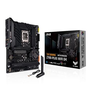 Imagem de Placa mãe Intel LGA 1700 ATX VRM 20+1 fases, DDR4, cinco ranhuras M.2, PCIe 5.0, porta Thunderbolt 4 USB Type-C, Wi-Fi 6E, AI Overclocking e Aura Sync RGB, preto.