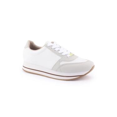 tênis feminino casual flatform listras moleca
