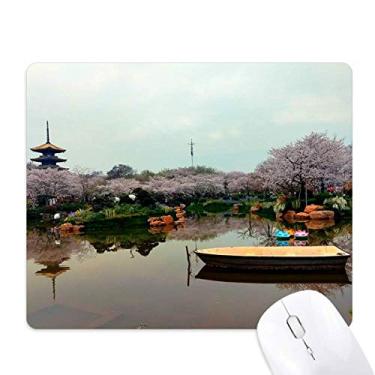 Imagem de Mouse pad para fotografia Rosa Bough Mouse pad de borracha antiderrapante para jogo escritório
