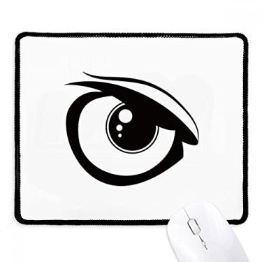 Imagem de Mouse pad de borracha para decoração de olhos Vector com bordas costuradas