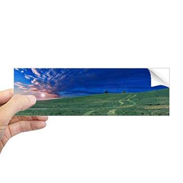 Imagem de DIYthinker Grassland Adesivo retangular verde azul céu para-choques notebook janela decalque