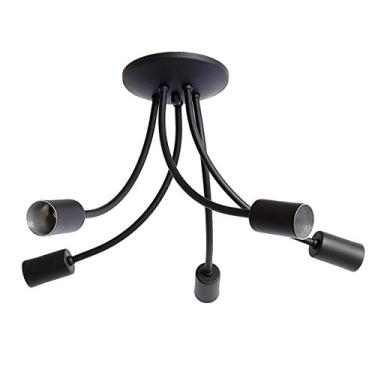 Imagem de Plafon Aranha Preto 5 lamp
