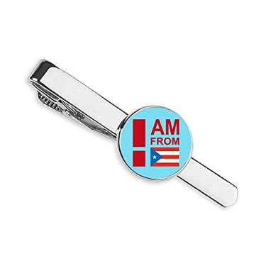 Imagem de Clipe de gravata I Am From Puerto Rico, presente para homem de negócios