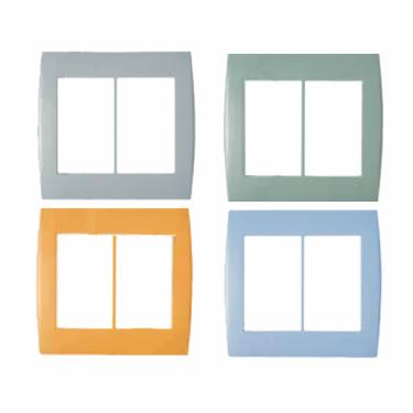 Imagem de Placa 4x4 6 Módulos Ilus Cod. 5TG9 - Soprano | Azul Cielo 5TG9 9040