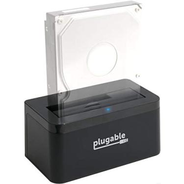 Imagem de Plugable USB 3.1 Gen 2 10Gbps SATA disco rígido vertical dock e SSD Dock (inclui cabos USB-C e USB 3.0, suporta 10 TB + drives).