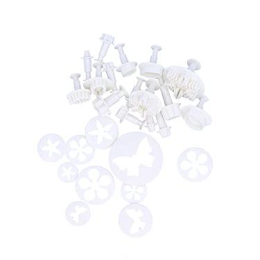 Imagem de Ferramenta para assar, conjunto de 37 peças, cortador de biscoitos, plástico de grau alimentício para pão para crianças