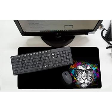 Imagem de Mouse Pad/Desk Pad Grande 30x70cm - Pets - Tigre de Óculos