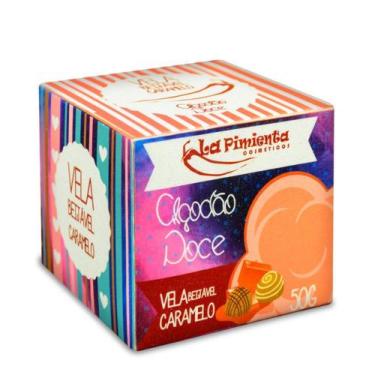 Imagem de Vela Beijável Algodão Doce Caramelo 50G - La Pimienta