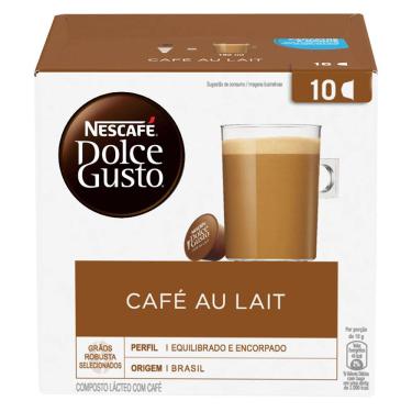 Imagem de Kit 20 Cápsulas de Café Nescafé Dolce Gusto Au Lait