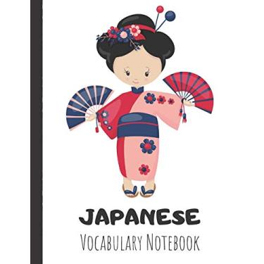 Imagem de Japanese Vocabulary Notebook: Split page layout New vocabulary words go in one column and the mother tongue translation in the other Pink purple kimono: 1
