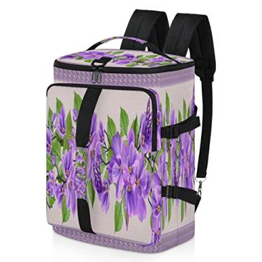 Imagem de Mochila de viagem floral floral com borboleta, impermeável, esportiva, com compartimento para sapatos, alças de ombro, para academia, esportes, caminhadas, laptop