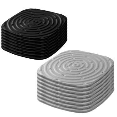 Imagem de Almofadas de nidificação de frango, pacote com 8, 28 x 28 cm, almofadas laváveis para galinheiro, almofadas reutilizáveis para galinheiros, almofadas de caixa de ninho de galinha, acessórios para galinheiro (cinza)