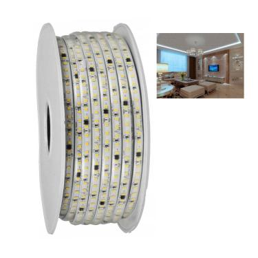 Imagem de Fita de LED SMD 6500K 100 Metros 127V Fita Dupla Face Conector Perfil Gesso Sanca Iluminacao Ambiente