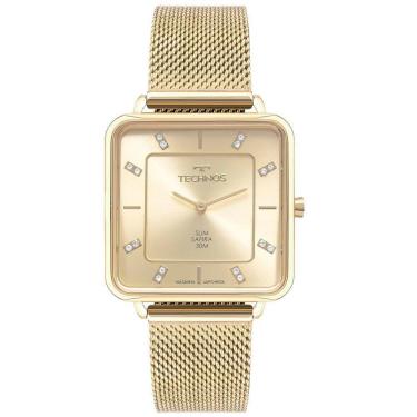 Imagem de Relógio TECHNOS feminino analógico slim safira GL22AI/1X
