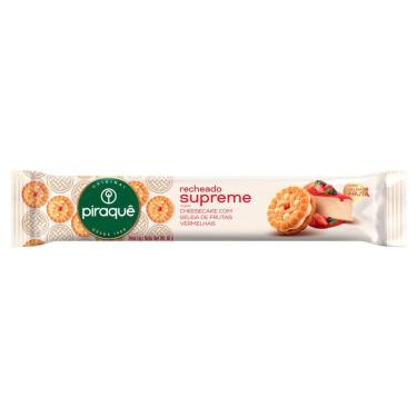 Imagem de Biscoito Piraquê Recheado Supreme Sabor Cheesecake com Geleia de Frutas Vermelhas 80g