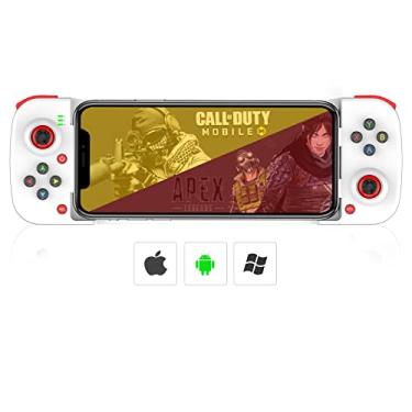 Imagem de Megadream Controle de jogo móvel Gamepad para iPhone iOS Android PC: Funciona com iPhone 15/14/13/12/11/X, iPad, Samsung Galaxy, TCL, Tablet, Call of Duty, Asfalto 8/9 - Reproduzir diretamente