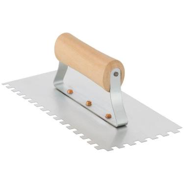 Imagem de Desempenadeira Aço Dentada Condor 848 | Cabo Madeira 25,6 cm 12 Unidades