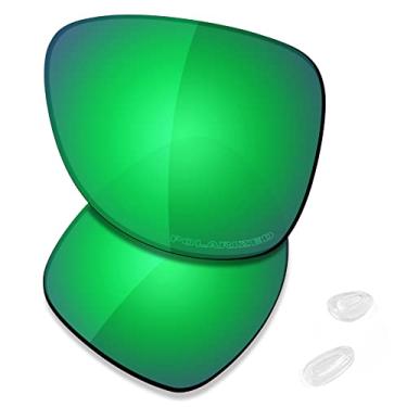 Imagem de SAUCER Lentes de reposição premium e protetores de nariz para óculos de sol Oakley Caveat OO4054 High Defense - Verde Jade polarizado