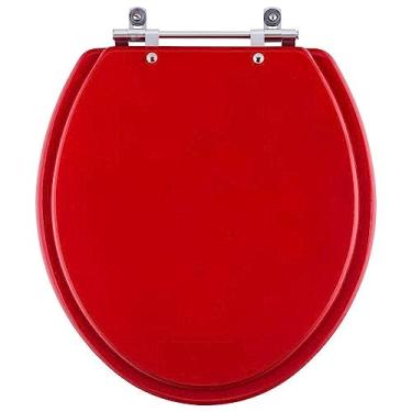 Imagem de Assento Sanitário Convencional Oval Vermelho
