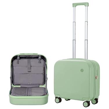 Imagem de Mala de viagem com rodas giratórias, Mixi Hardside com capa e estojo de viagem leve TSA Lock, Verde abacate, 16in carry on, Mala de transporte rígida com rodas giratórias Tsa Lock