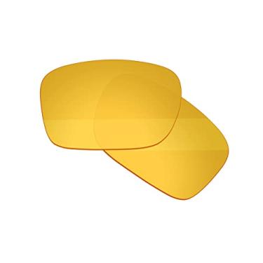 Imagem de Boldbright Lentes de substituição compatíveis com óculos de sol Oakley Holbrook Metal OO4123 - Amarelo HD não polarizado