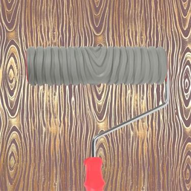 Imagem de Nichiyo Rolo de pintura com padrão de 25 cm para decoração de parede clássico tijolo em relevo textura rolo de borracha decorativo doméstico ferramenta de arte de pintura DIY para decoração de parede