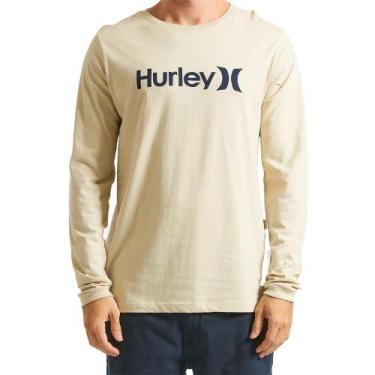 Imagem de Camiseta Hurley Manga Longa O&O Solid Wt24 Masculina Areia