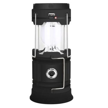 Imagem de Lampião LED Lanterna Recarregável Camping Luminária Acampamento Pesca Trilhas Multiuso Carregador USB Portátil Emergências WCT FITNESS