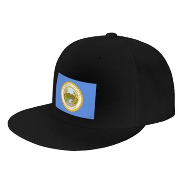 Imagem de Boné de beisebol masculino com aba reta Flag of Warren County, New York Trucker Hat, Preto, Tamanho Único