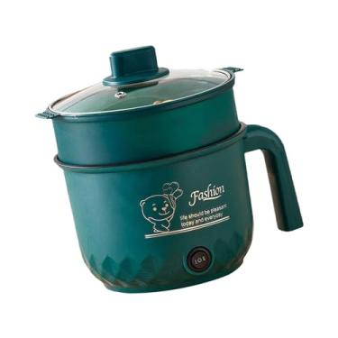 Imagem de Generic Panela elétrica multifuncional, vaporizador de sopa, mini panela elétrica multifuncional de 1,8l, panela para macarrão, adaptador ue, com vaporizador