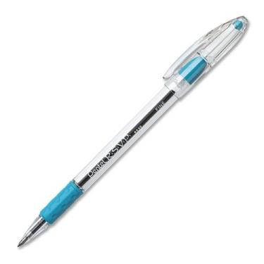Imagem de Pentel Caneta esferográfica R.S.V.P. Ponta fina de 0,7 mm, tinta azul celeste, caixa com 12 (BK90-S)