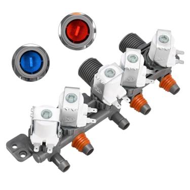 Imagem de Válvula de entrada de água da arruela atualizada 2024 AJU75152601 AJU73213301 compatível com LG WT1101CW WT4870CW WT7200CW Kenmore 79631522211 Repalces 5221EA1008F TAW3555221 61828 7 AP5668417