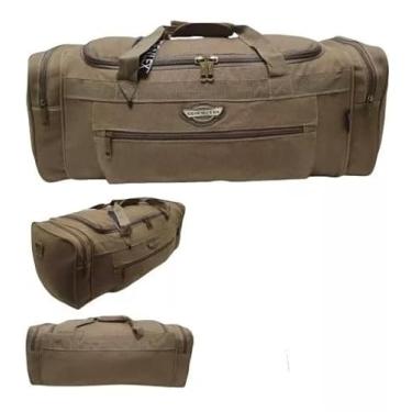 Imagem de Mala de Viagem Alça de Mão em Lona, 70 L, Espaçosa e Reforçada (Caqui)