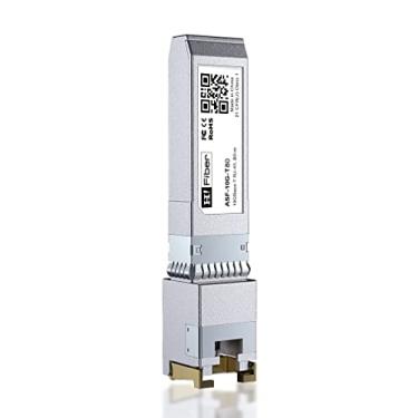 Imagem de H!Fiber 10Gb SFP+ para módulo RJ45, 80 metros, Ethernet 10Gbase-T SFP+ Transceptor de cobre para Cisco, Meraki, MikroTik, Ubiquiti, Unifi, Netgear, QNAP, D-Link e mais, Cat6a/Cat7/Cat8
