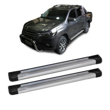 Imagem de Estribo Hilux 2016 em diante Cabine Dupla Cromado Aluminio - CCF