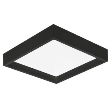 Imagem de Kit 10 Painel Led Recuado Sobrepor 24w Plafon Quadrado Temperatura de cor Quente Neutra Fria (Preto Luz Neutra)