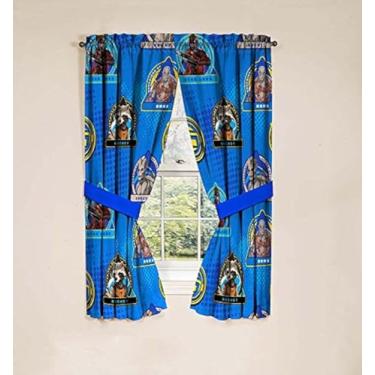 Imagem de MARVEL Cortinas de tratamento de janela Guardiões da Galáxia 2 painéis azul Blaze