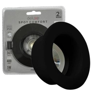 Imagem de Spot Led Preto Redondo Recuado 5w Branco Frio 6500K - Avant