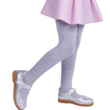 Imagem de Meia Calça Lisa Fio 80 Infantil Meninas Loba Lupo Em Algodão Para O In