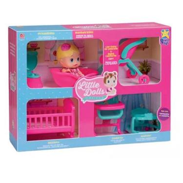 Imagem de Boneca Little Dolls Casinha Ref 8023 Diver Toys - Divertoys, Colorido,