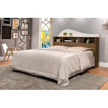 Imagem de Cabeceira Para Box Casal IRLA Nichos Para Objetos de Decoração Cor Jeq