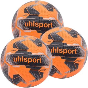 Imagem de Bola De Futebol Campo Uhlsport Attack +GLUE  Kit C/ 3-Unissex
