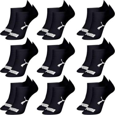 Imagem de Kit 9 Pares Meias Puma Sapatilha Algodão Cano Baixo Meia Soquete Adult