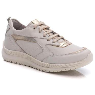 Imagem de Tênis Feminino Esporte Couro Cadarço Conforto Dia a Dia - Ranster, 33,