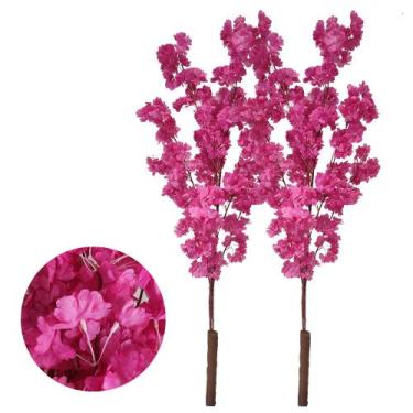 Imagem de Kit 2 Flor Cerejeira Japonesa Arranjo Artificial Sem Vaso - Flor de Me
